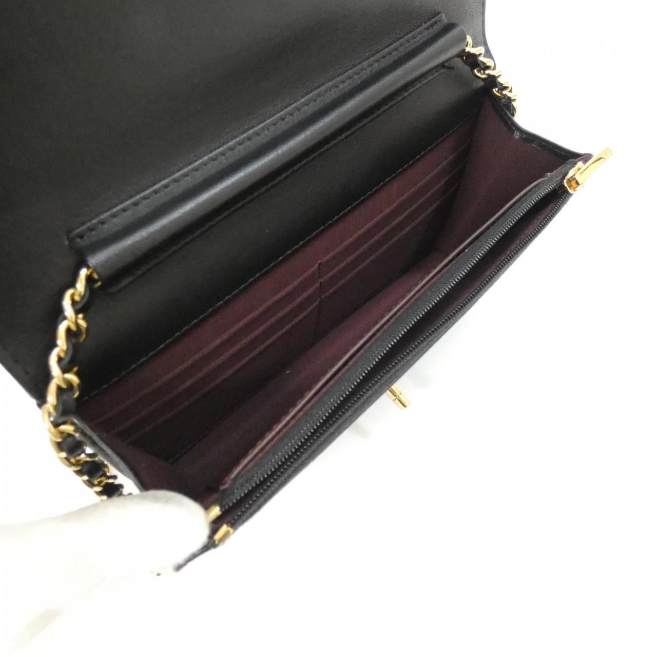 Chanel Chain Shoulder Bag Black — view 9