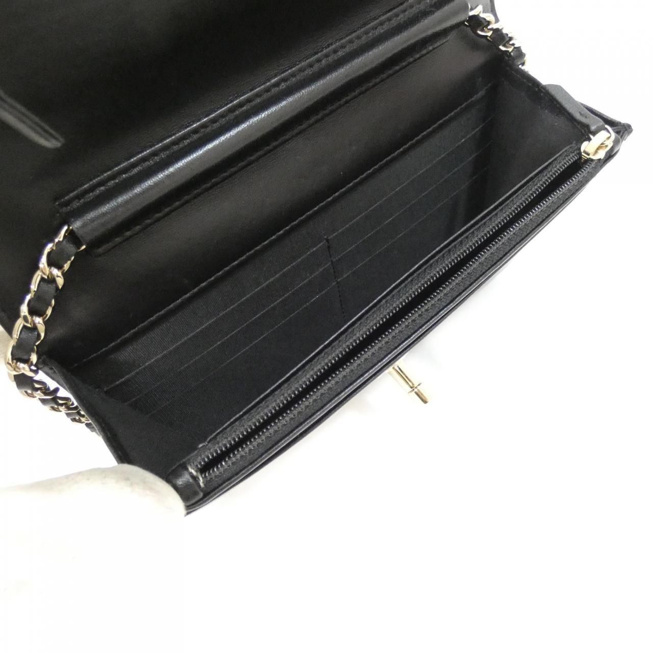 Chanel Chain Shoulder Bag Black — view 9