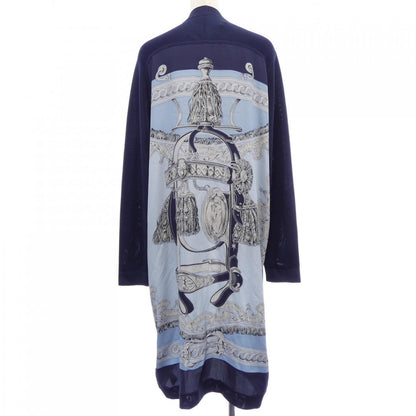 Hermes Long Cardigan Navy — view 2