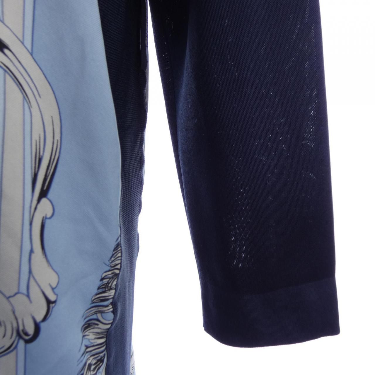Hermes Long Cardigan Navy — view 7