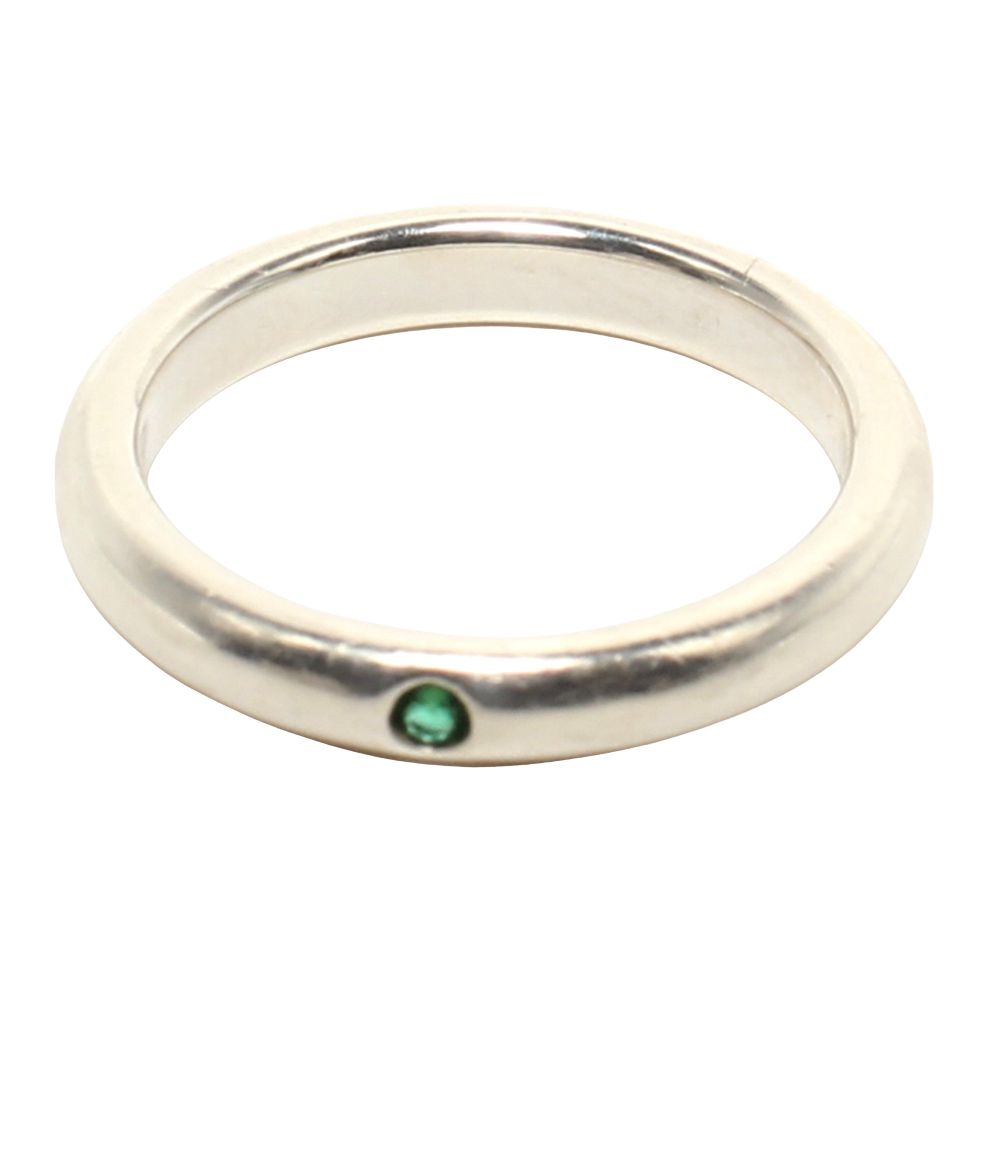 Tiffany & Co Ring Emerald Stacking Band Elsa Peretti — view 5
