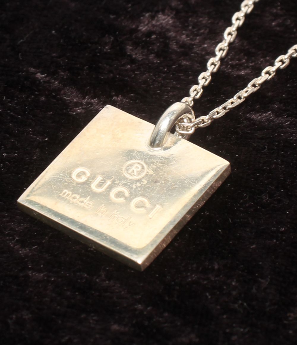 Gucci Necklace Logo Square Plate — view 4