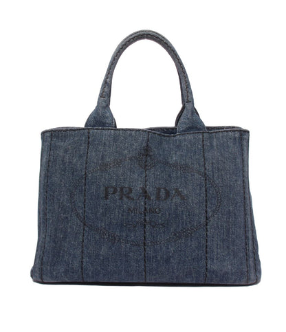 Prada Handbag Mini Tote Denim Canapa