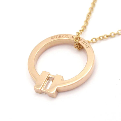 Tiffany & Co Necklace T Square 18k Pink Gold Diamond — view 3