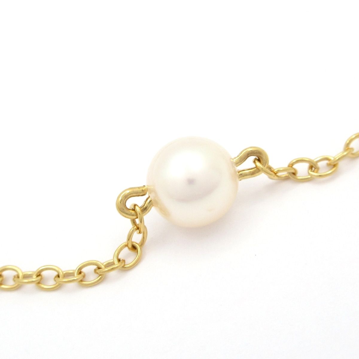 Tiffany & Co Bracelet by the Yard Station Pearl 18k Yellow Gold — view 2