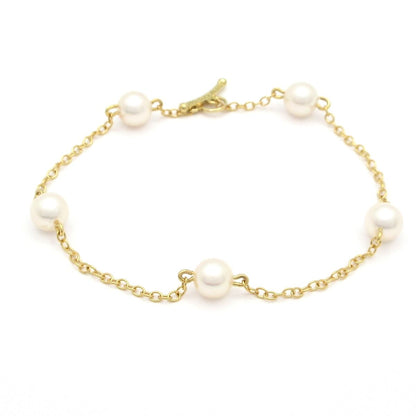 Tiffany & Co Bracelet by the Yard Station Pearl 18k Yellow Gold