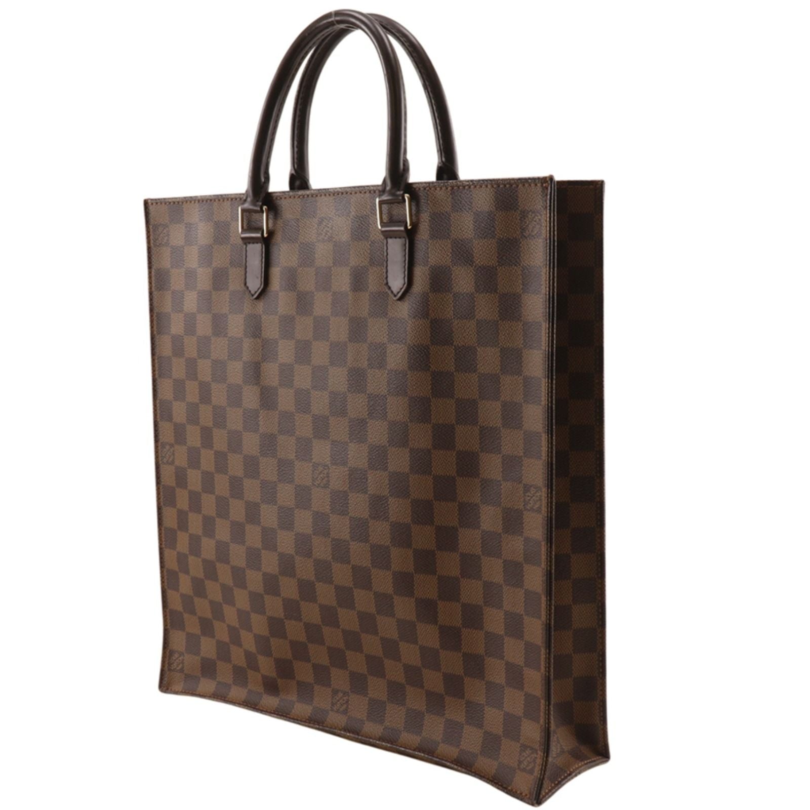 Louis Vuitton Sac Plat Tote Damier Canvas Brown Handbag — view 2