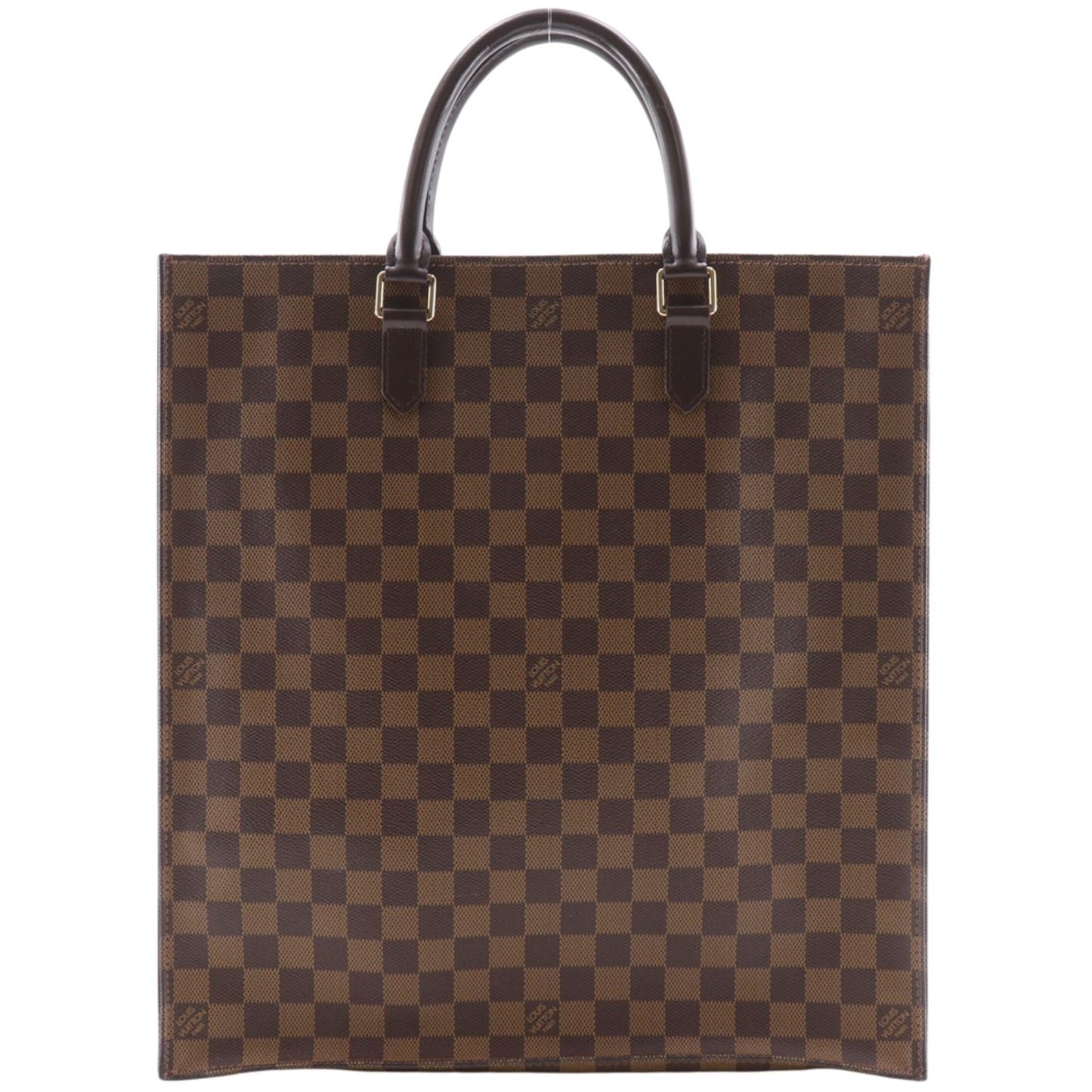 Louis Vuitton Sac Plat Tote Damier Canvas Brown Handbag