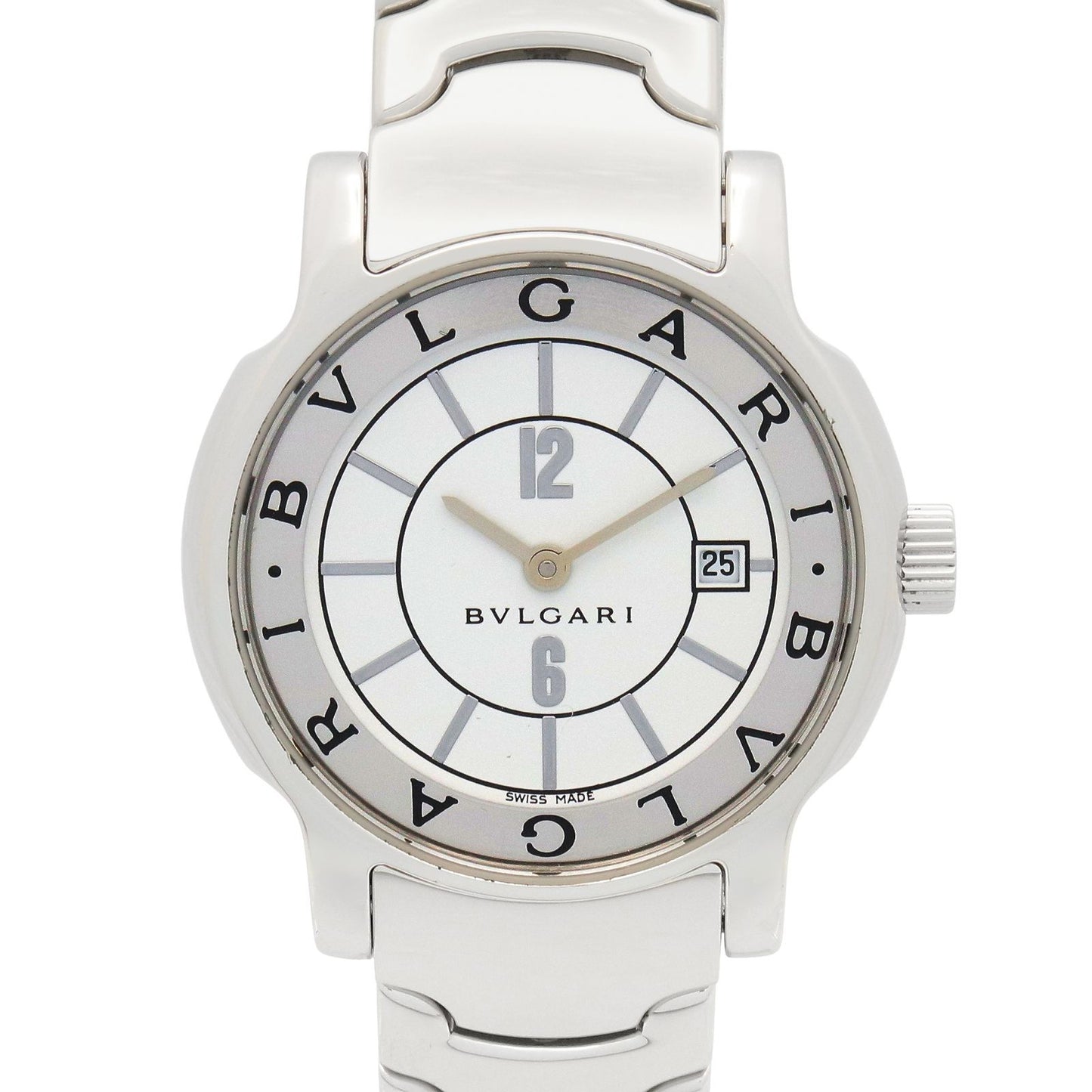 Bvlgari Watch Solo White Stainless Steel