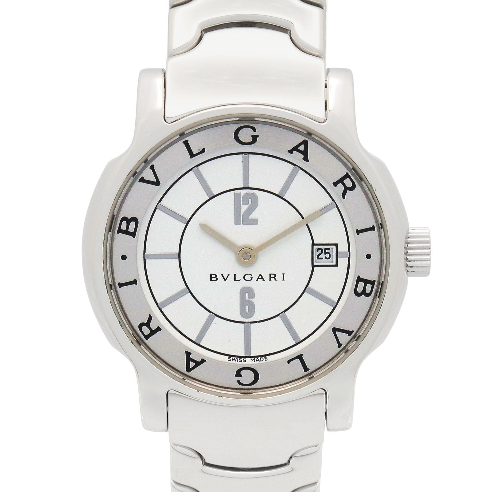 Bvlgari Watch Solo White Stainless Steel