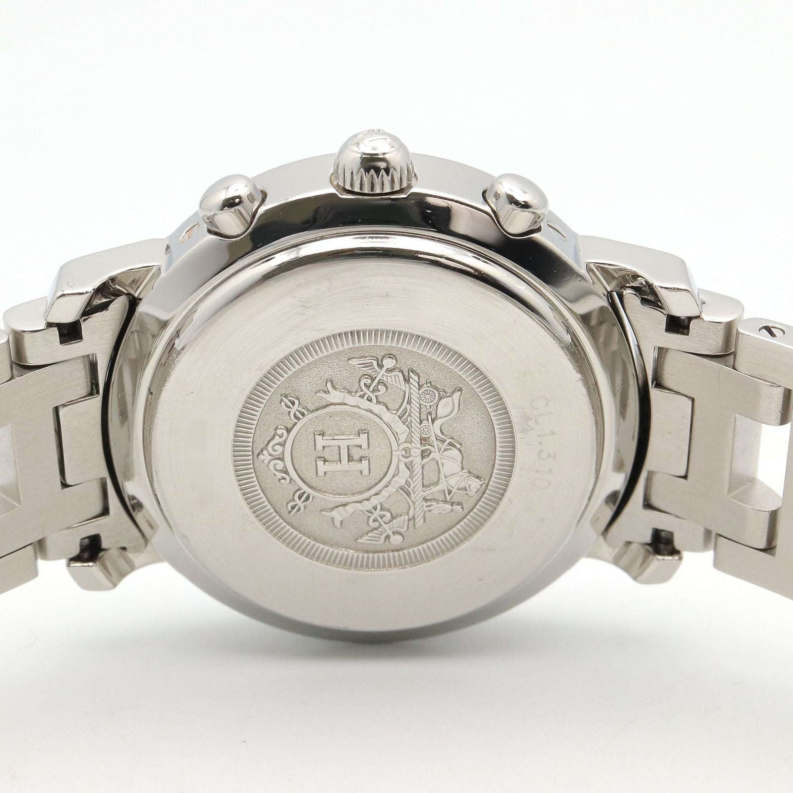 Hermes Watch Clipper Chrono Blue Stainless Steel is — view 5