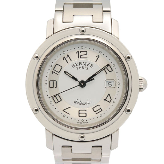 Hermes Watch Clipper Silver Stainless Steel is