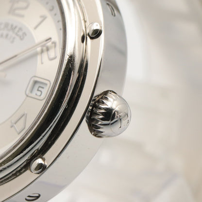 Hermes Watch Clipper Silver Stainless Steel is — view 6