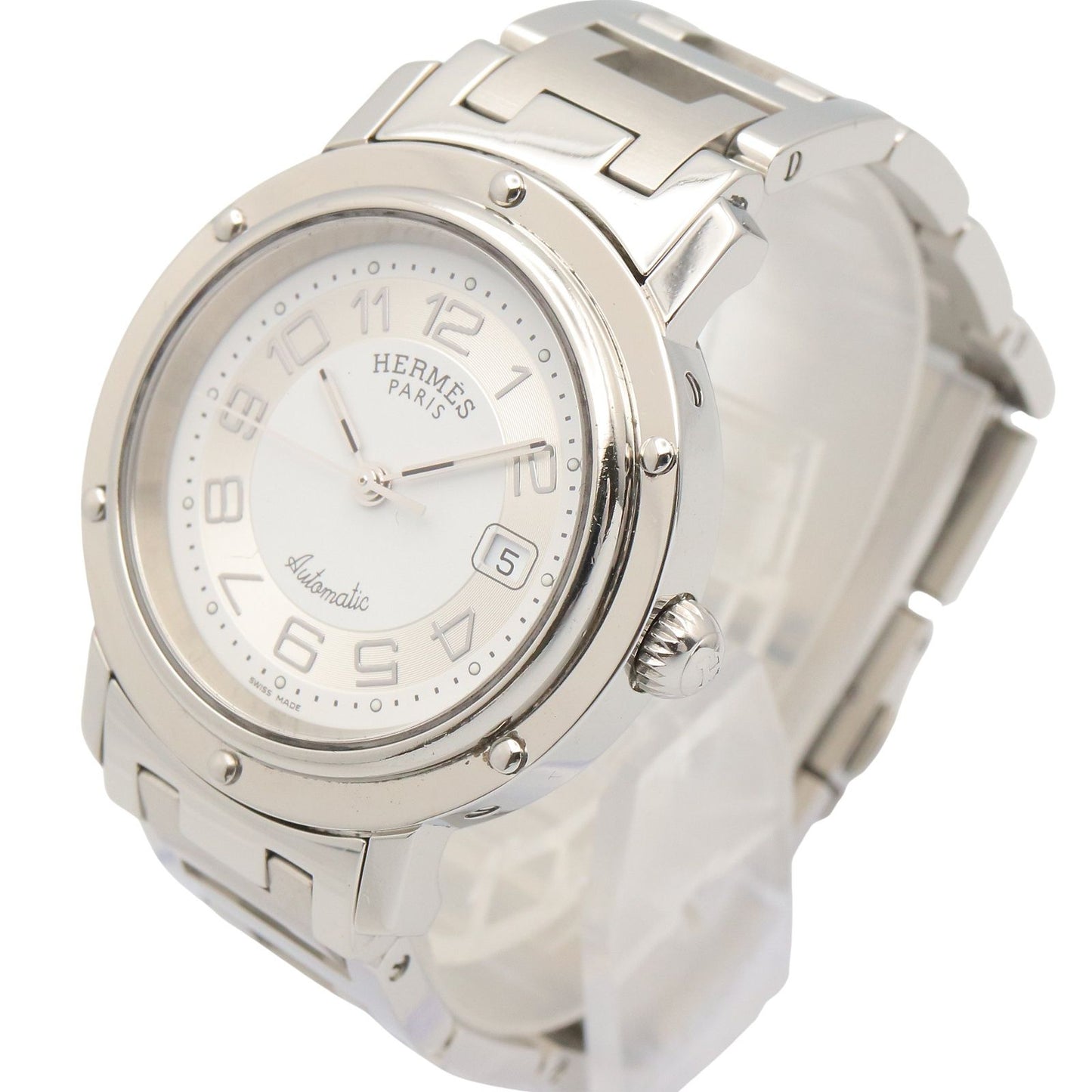 Hermes Watch Clipper Silver Stainless Steel is — view 2