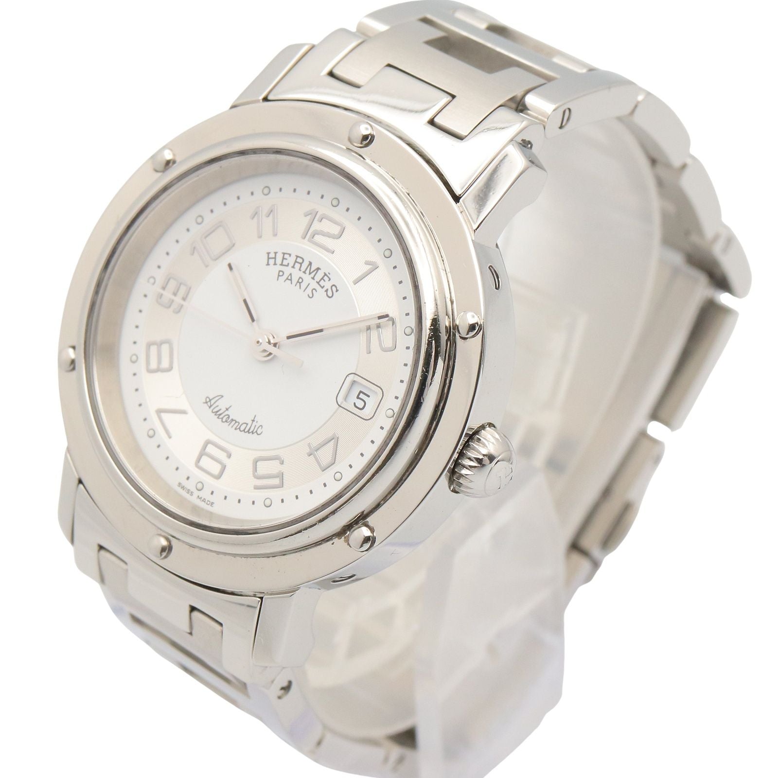 Hermes Watch Clipper Silver Stainless Steel is — view 2