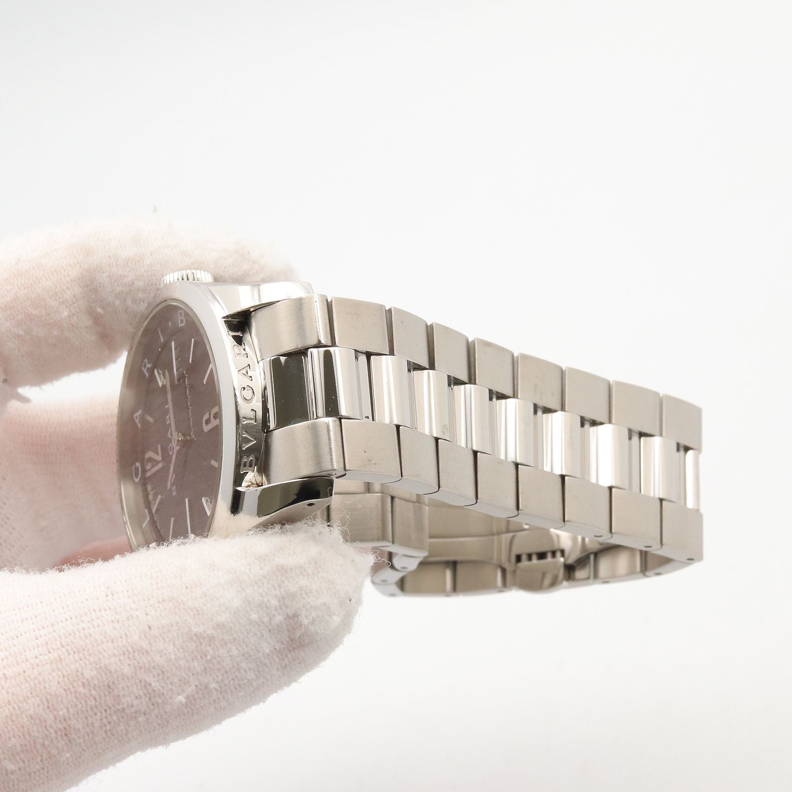 Bvlgari Watch Solo Tempo Black Stainless Steel — view 8