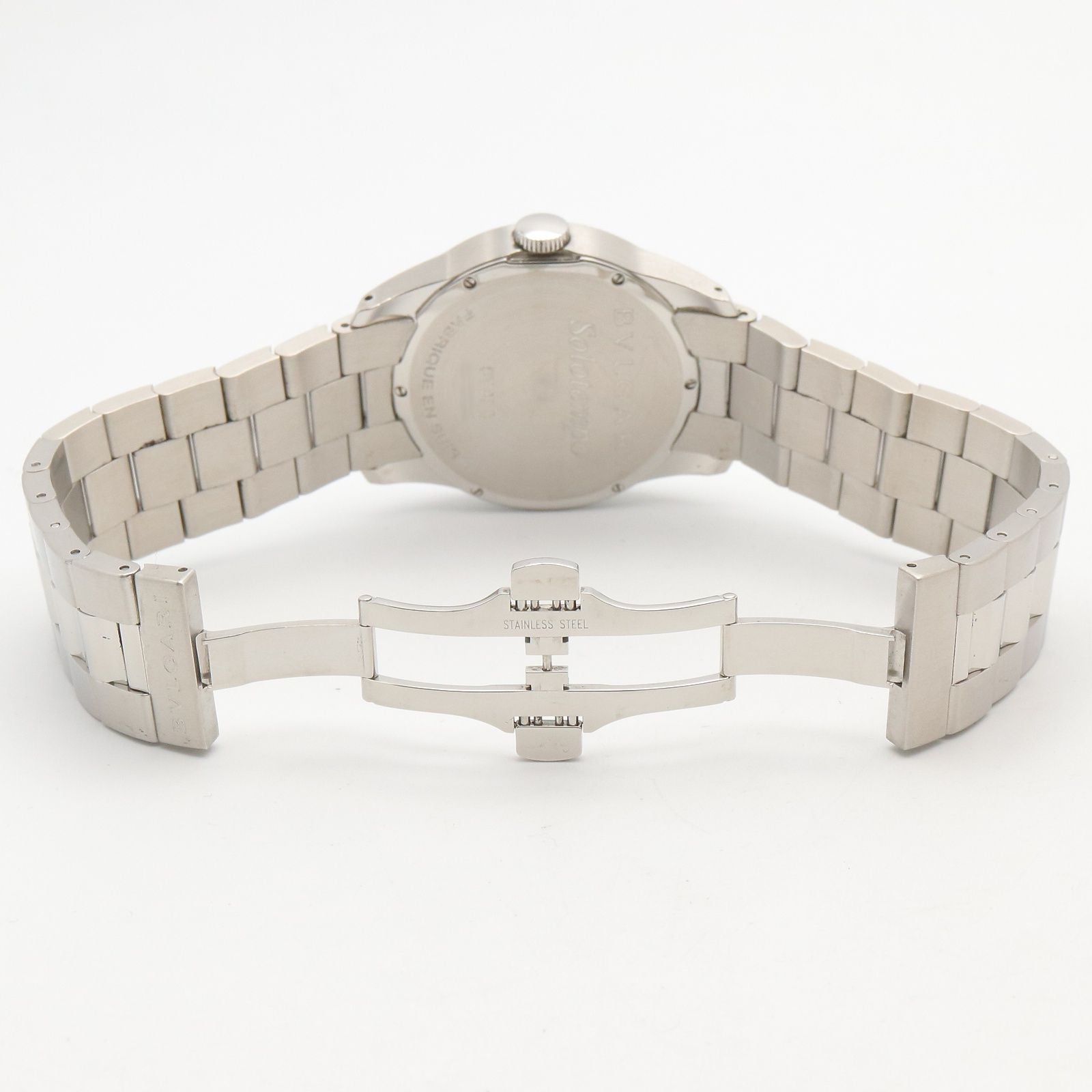Bvlgari Watch Solo Tempo Black Stainless Steel — view 4