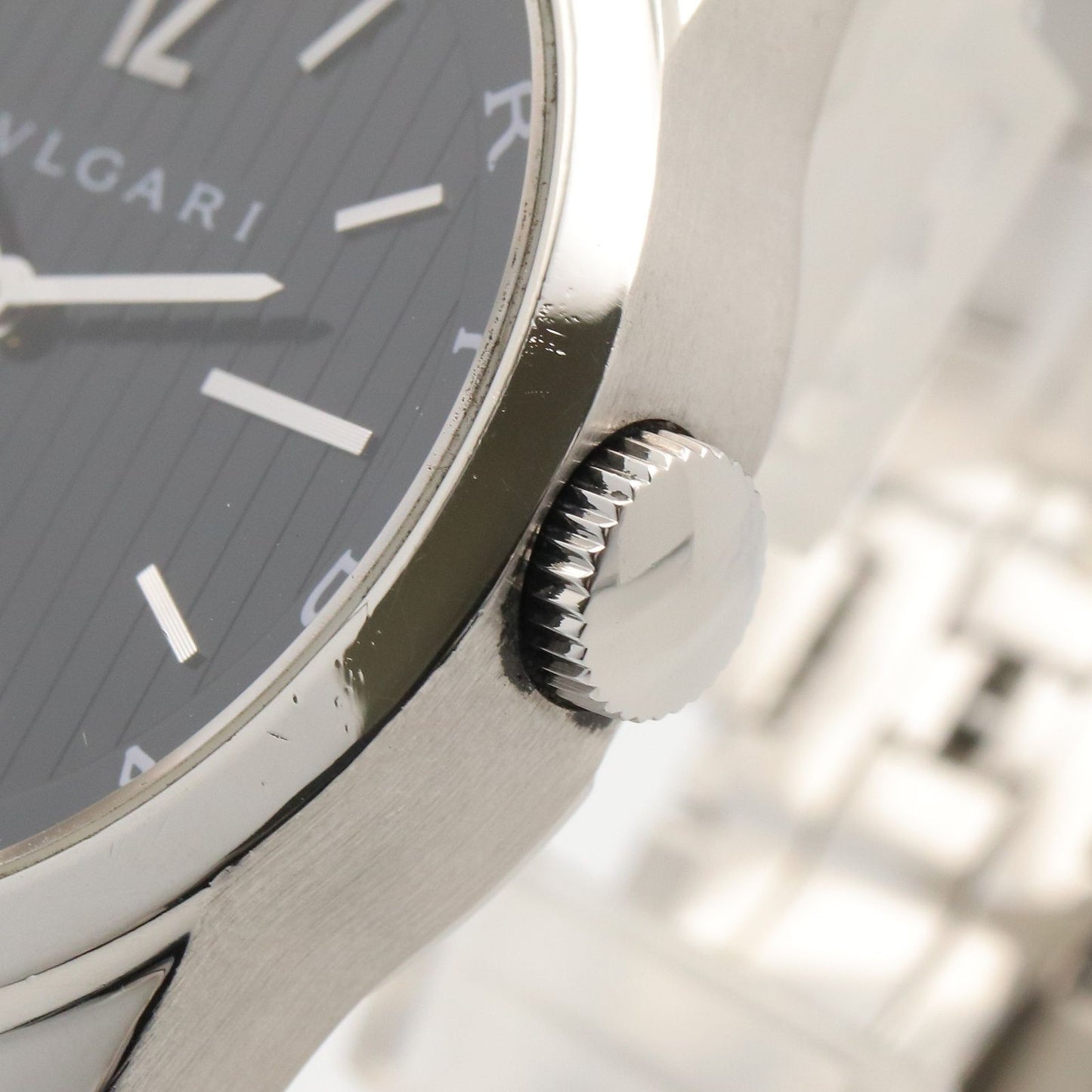 Bvlgari Watch Solo Tempo Black Stainless Steel — view 6