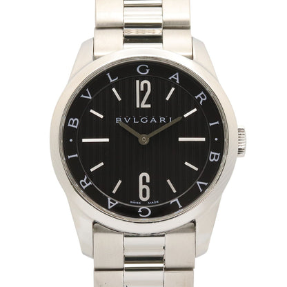 Bvlgari Watch Solo Tempo Black Stainless Steel