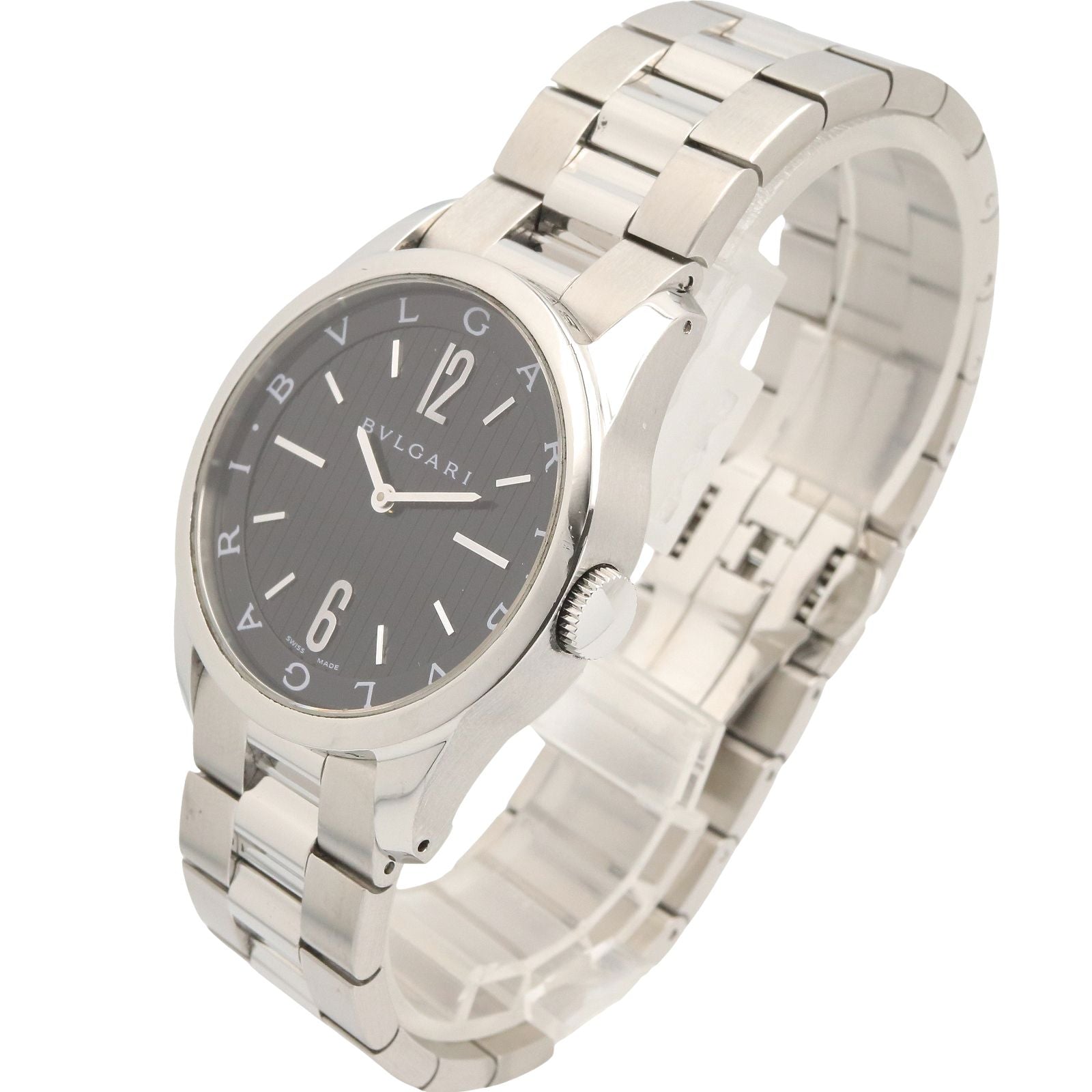 Bvlgari Watch Solo Tempo Black Stainless Steel — view 2