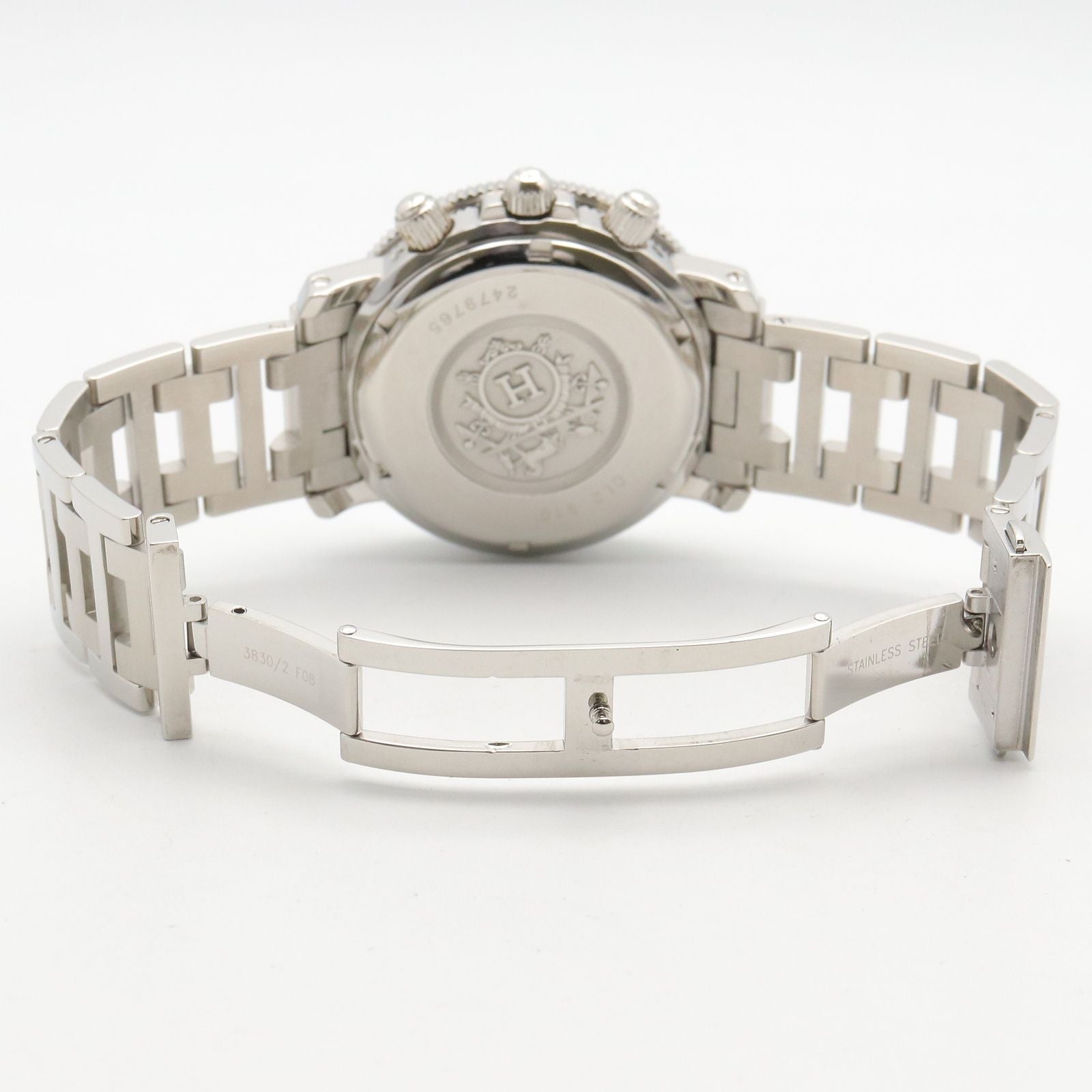 Hermes Watch Clipper Diver Chrono Black Stainless Steel — view 4