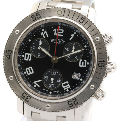 Hermes Watch Clipper Diver Chrono Black Stainless Steel — view 3