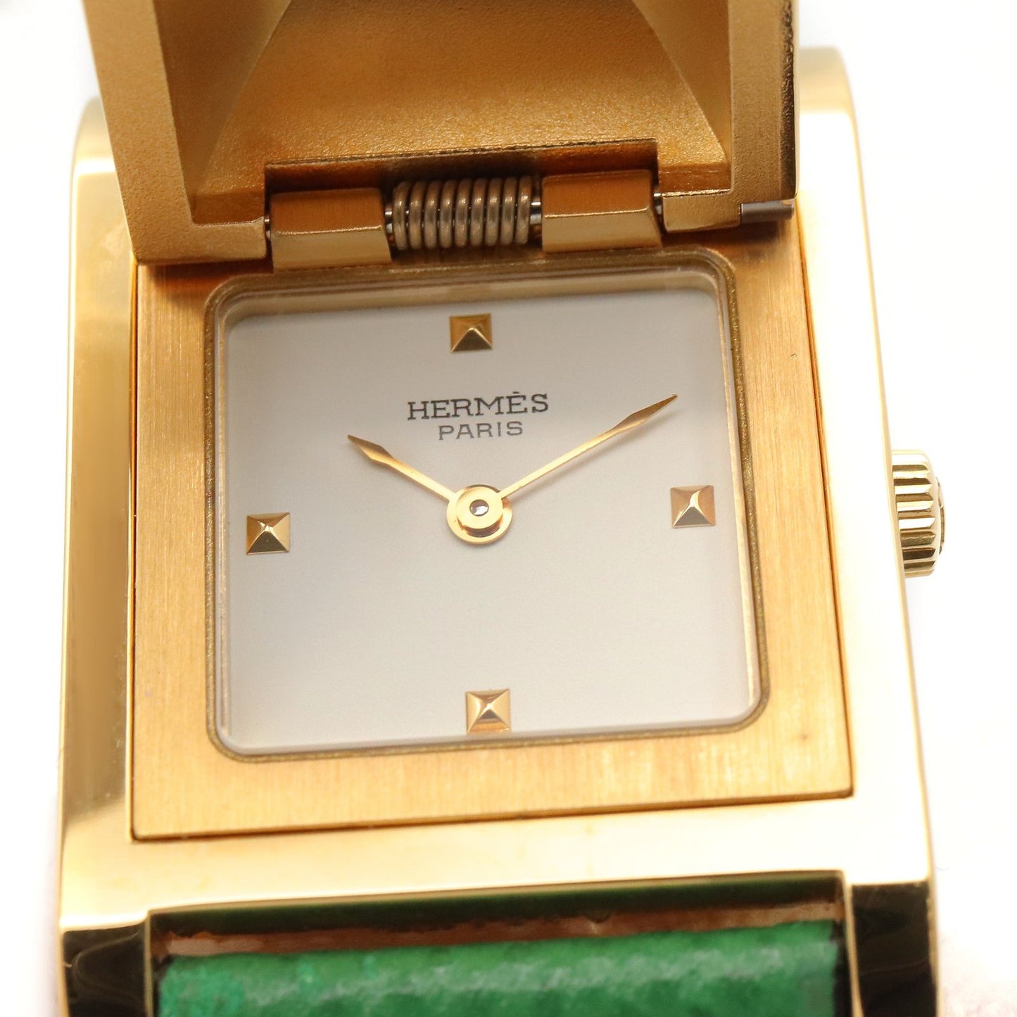 Hermes Watch Med White Leather — view 3