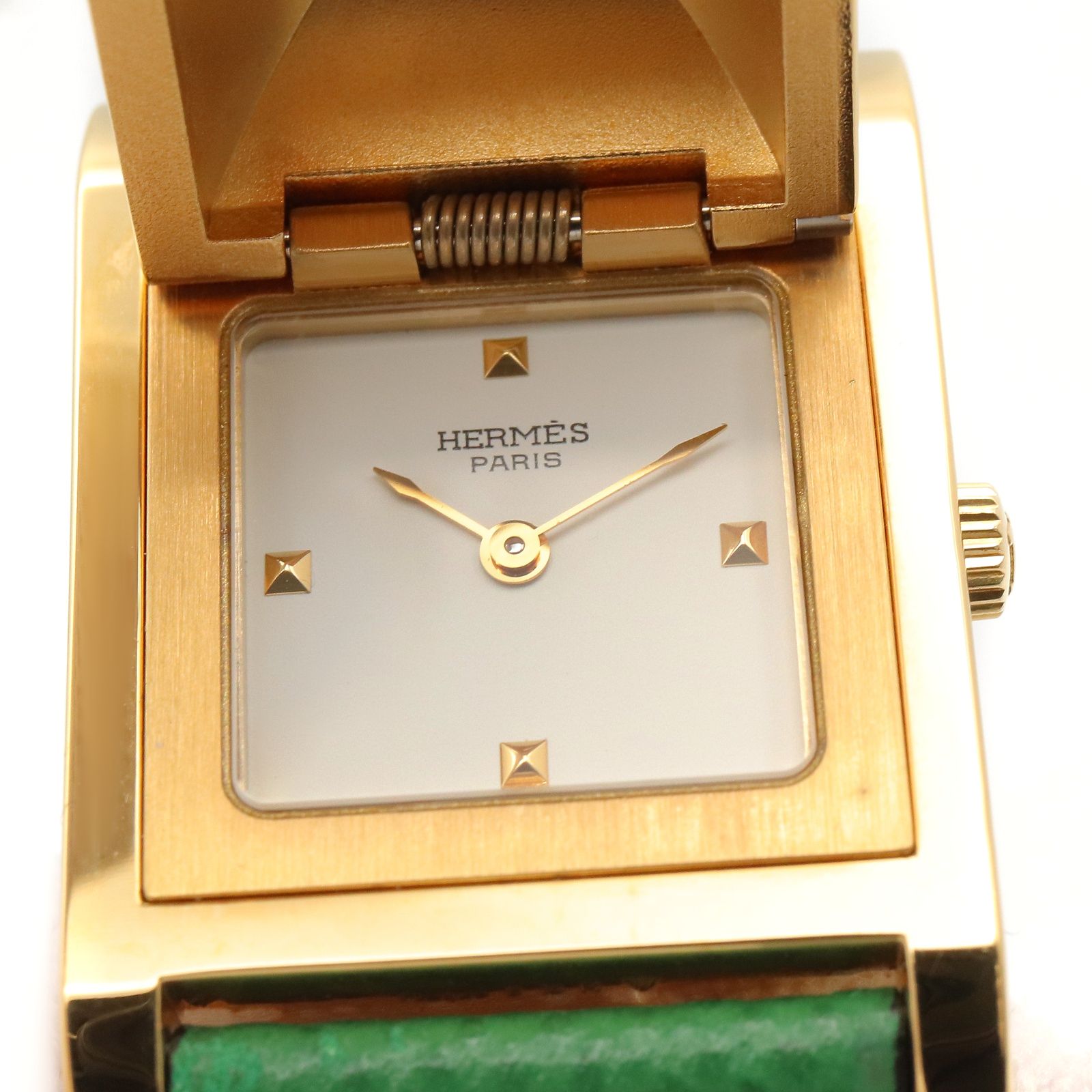 Hermes Watch Med White Leather — view 3