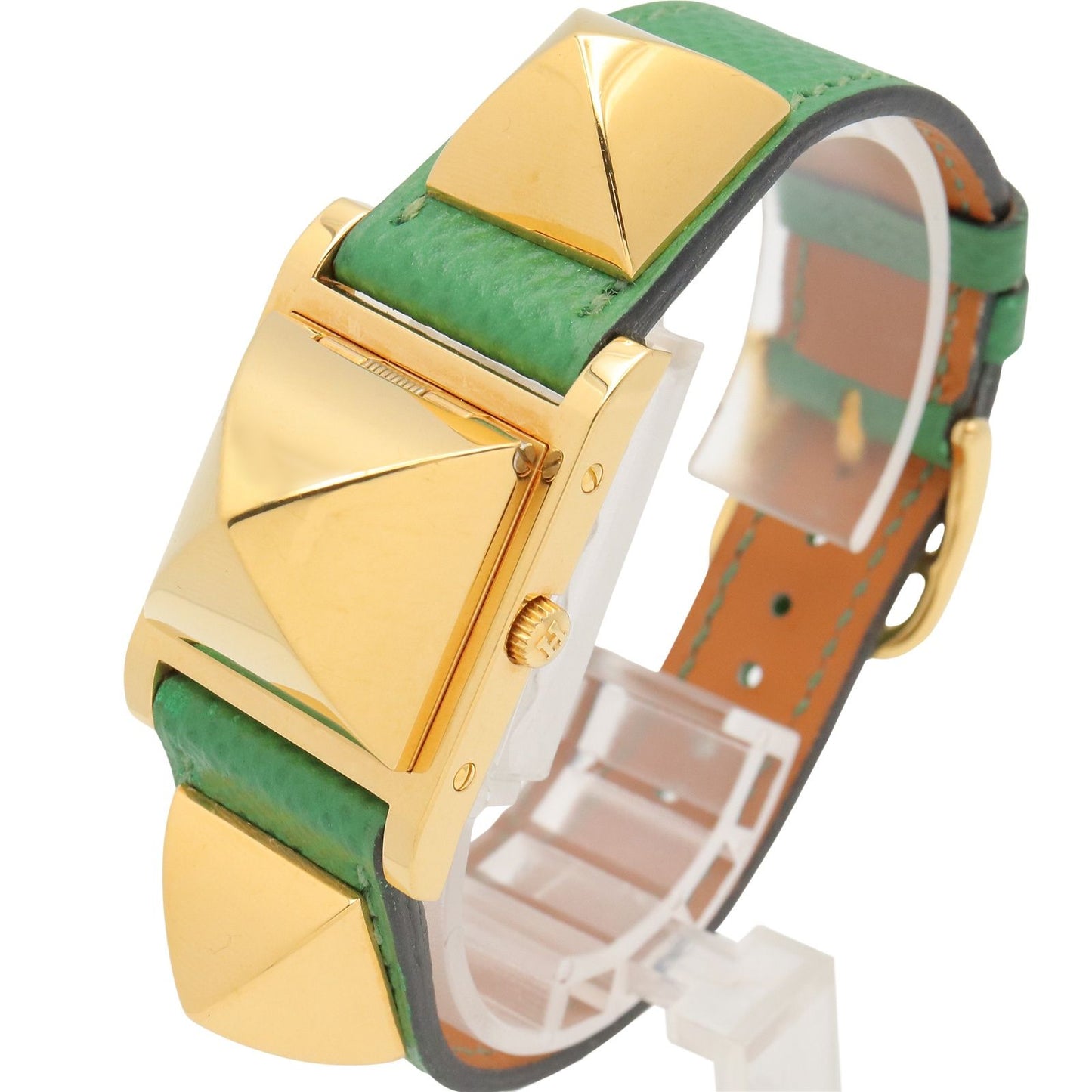Hermes Watch Med White Leather — view 2