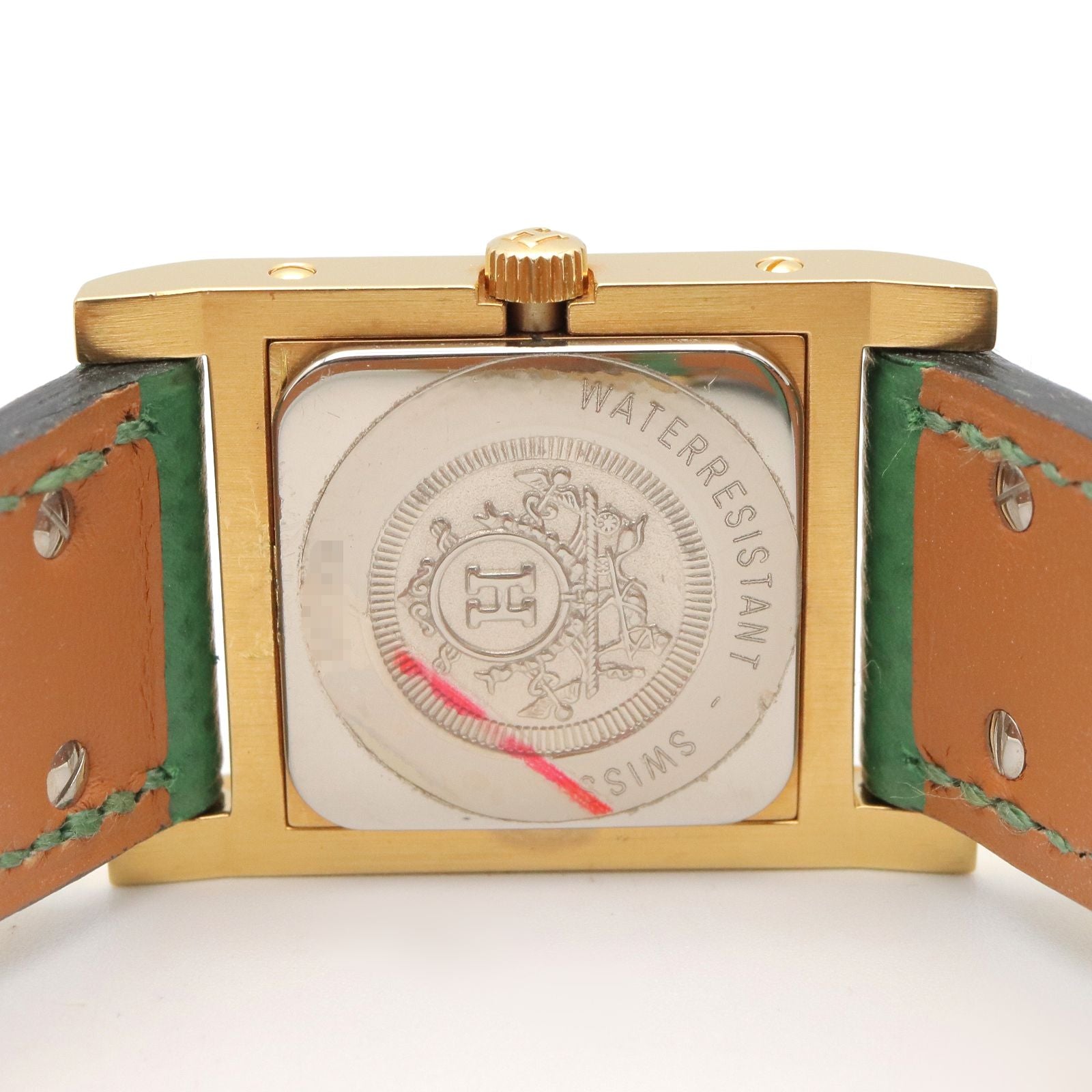 Hermes Watch Med White Leather — view 6