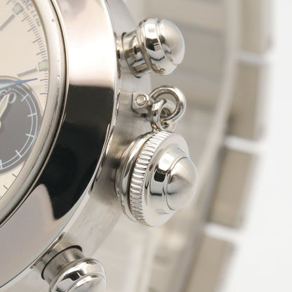 Cartier tee Watch Pasha C Chronograph Silver Stainless Steel is — view 5