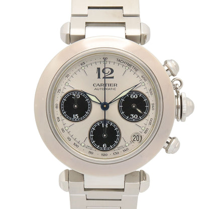 Cartier tee Watch Pasha C Chronograph Silver Stainless Steel is