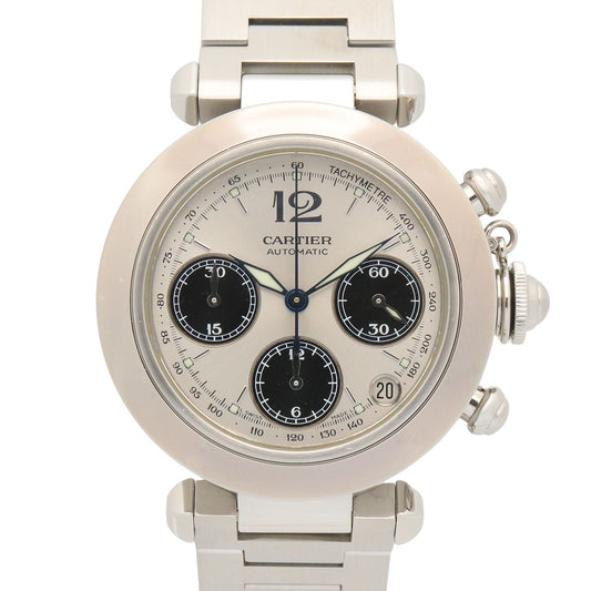 Cartier tee Watch Pasha C Chronograph Silver Stainless Steel is