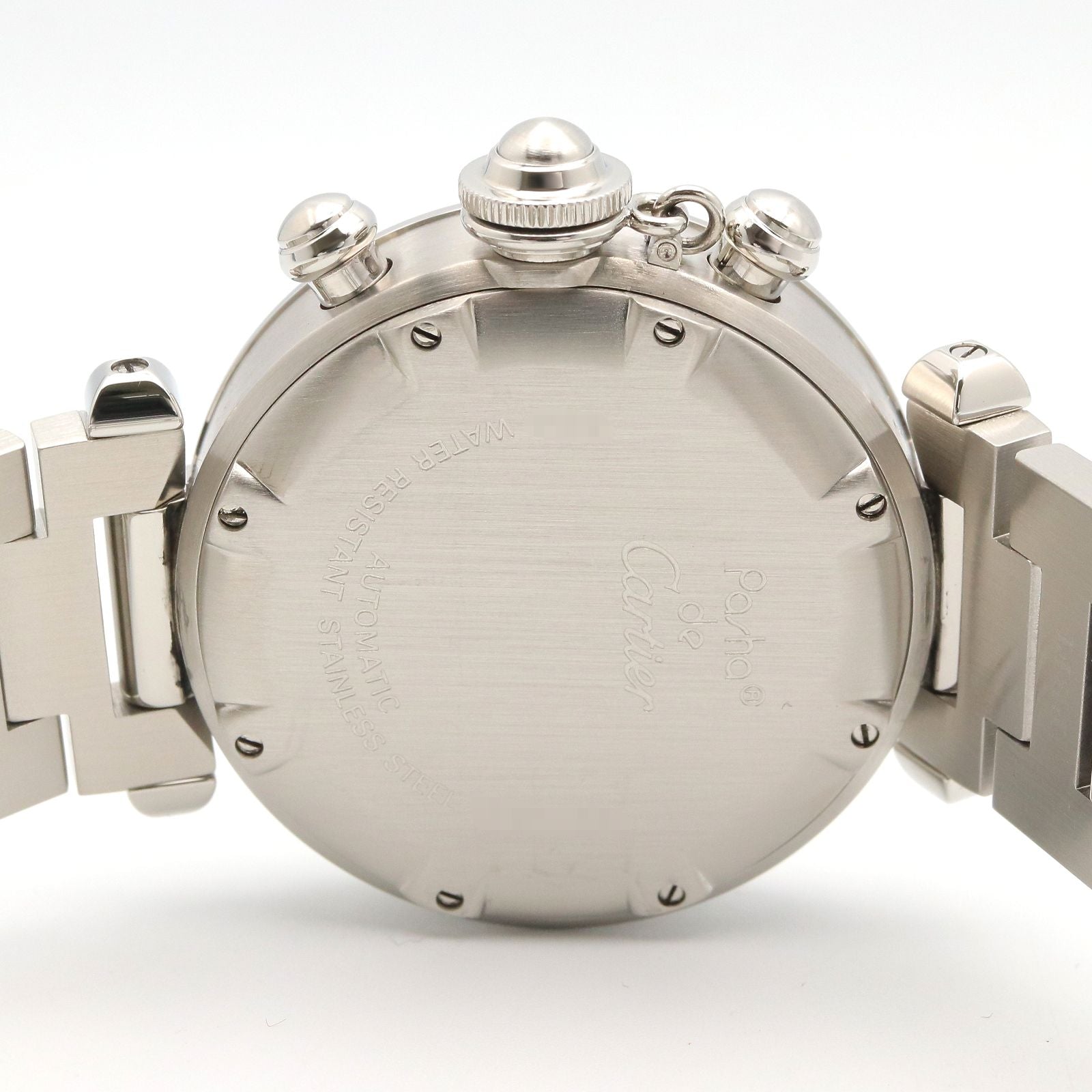 Cartier tee Watch Pasha C Chronograph Silver Stainless Steel is — view 4
