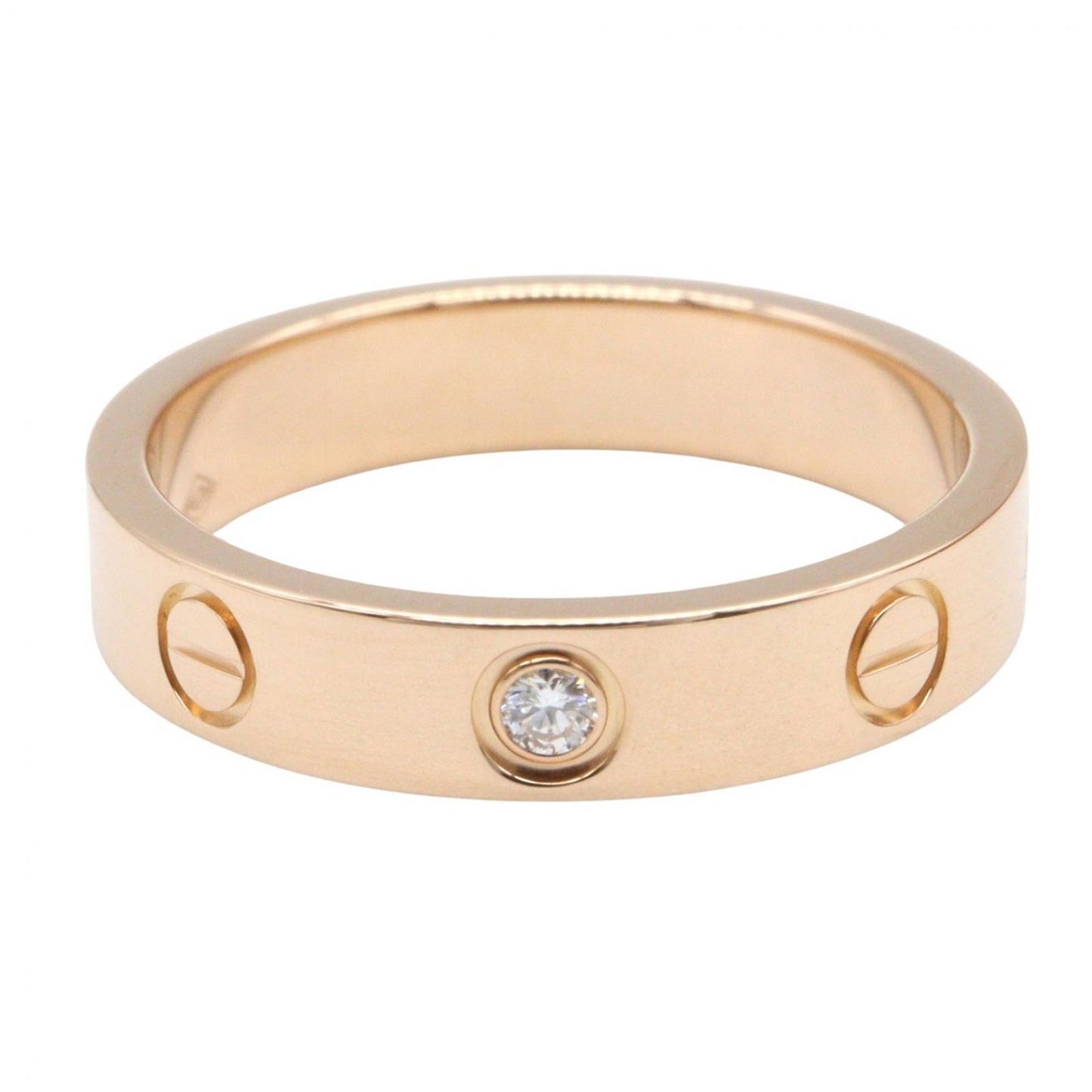 Cartier tee Ring Minilovering 18k Pink Gold Diamond — view 2