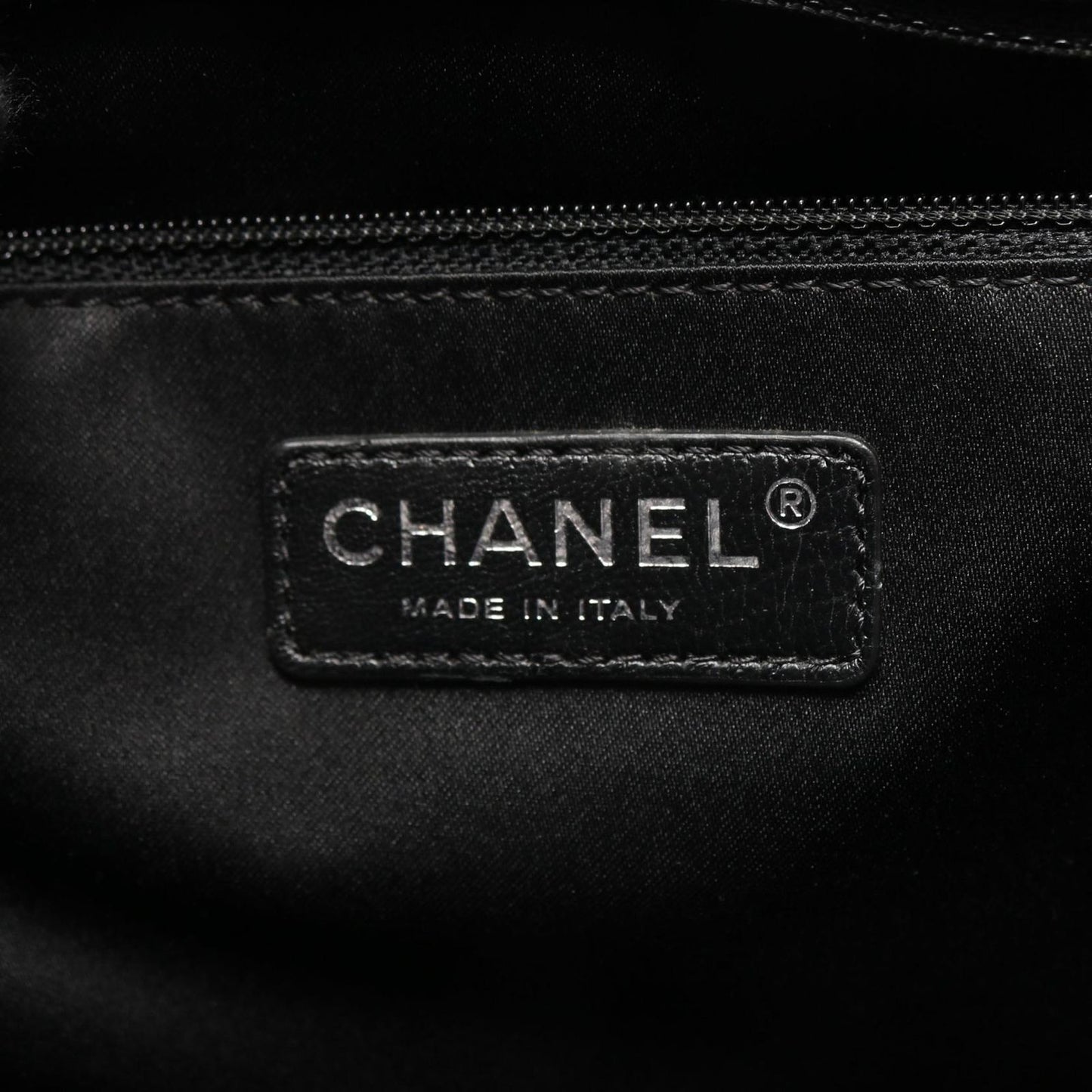 Chanel Tote Quilted Grand Shopping GST Black Caviar Leather Chain — view 4