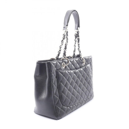 Chanel Tote Quilted Grand Shopping GST Black Caviar Leather Chain — view 2