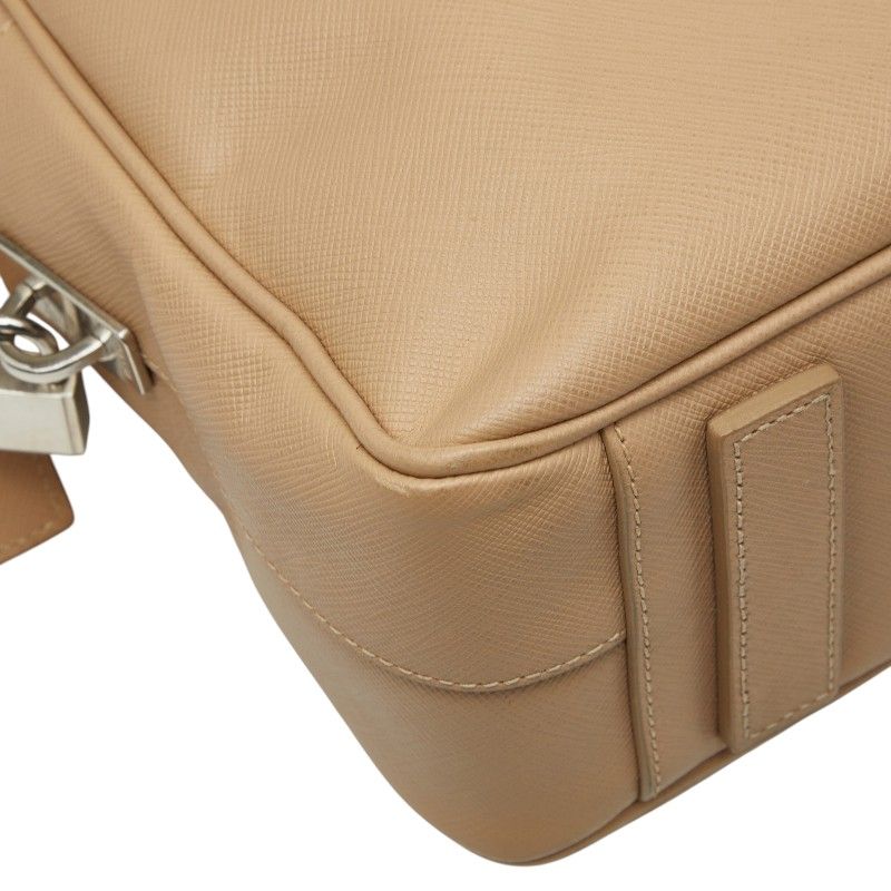 Prada Handbag Briefcase Business Beige Saffiano Leather — view 5