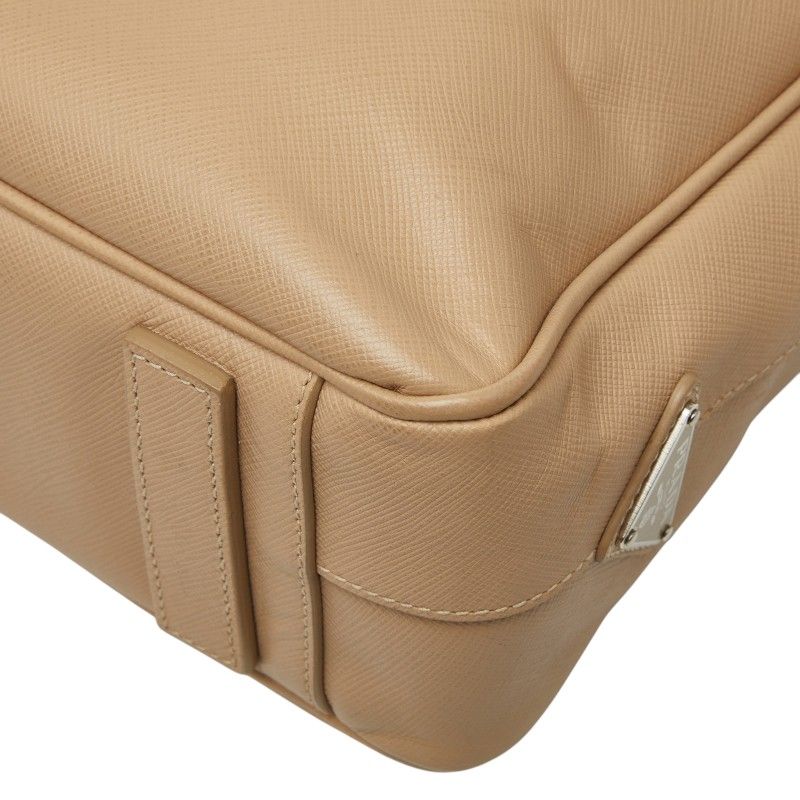 Prada Handbag Briefcase Business Beige Saffiano Leather — view 4