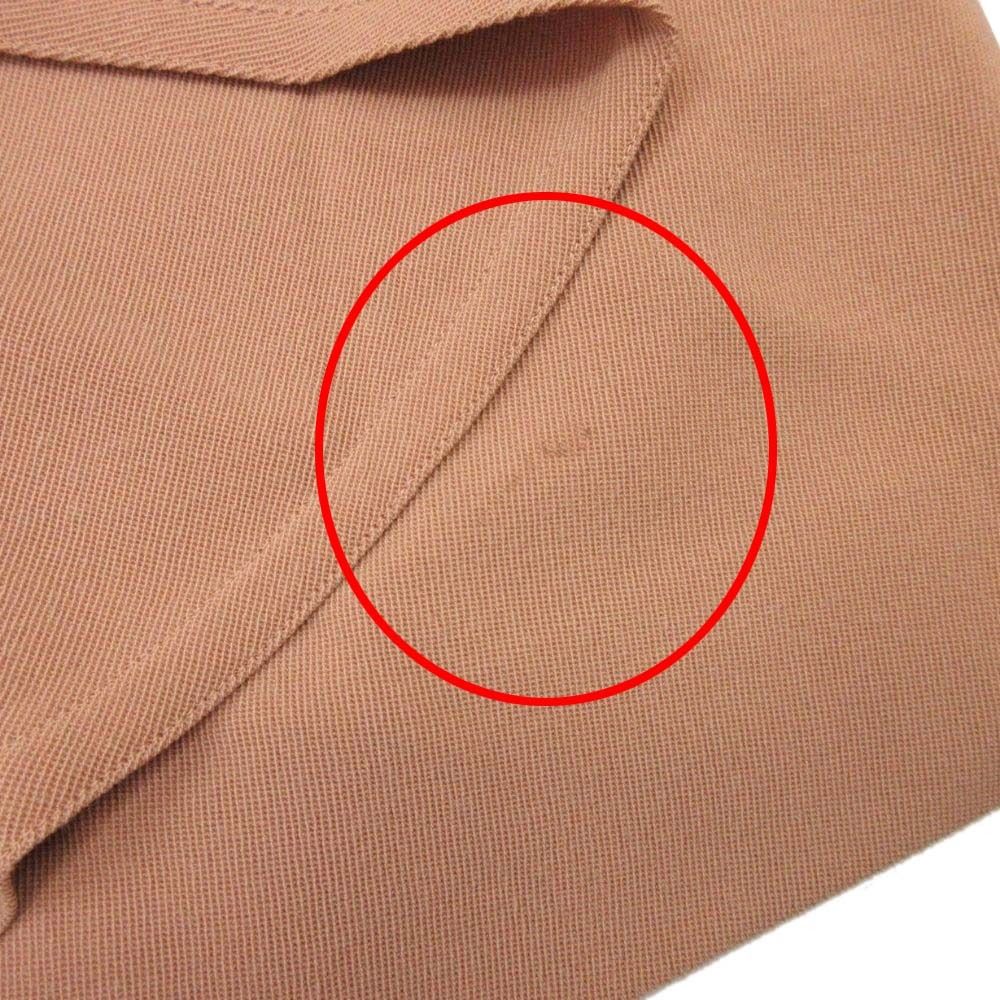 Hermes Vintage Wool Wrap Skirt Envelope Calf Length Semi Tight 40 Light Brown — view 7