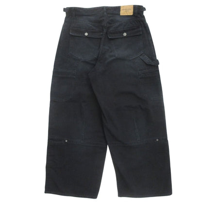 Balenciaga Soft Left Hand Wide Cargo Denim Pants Baggy L Black — view 2