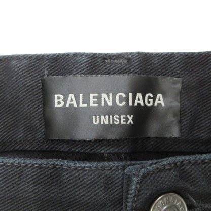 Balenciaga Soft Left Hand Wide Cargo Denim Pants Baggy L Black — view 6
