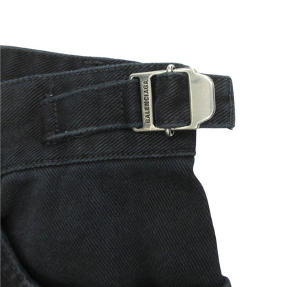 Balenciaga Soft Left Hand Wide Cargo Denim Pants Baggy L Black — view 5