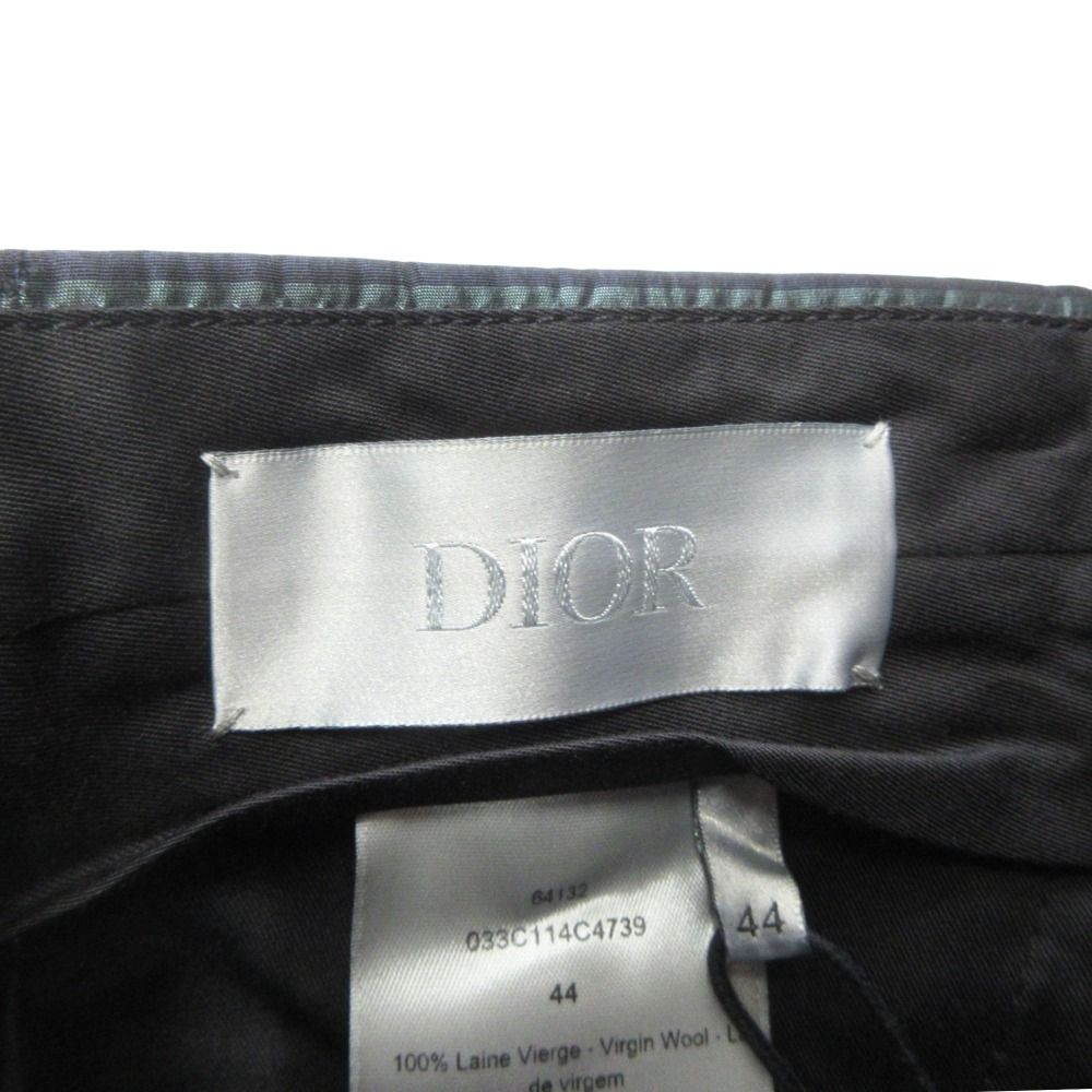 Dior Signature Logo Striped Wool Twill Trousers Pants Slim Waist Contrast 44 — view 7