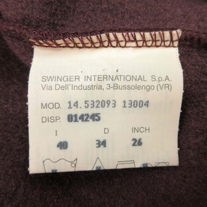 Fendi Vintage FF Logo Turtleneck Fleece Pullover Top Long Sleeve Velour 40 Brown — view 7