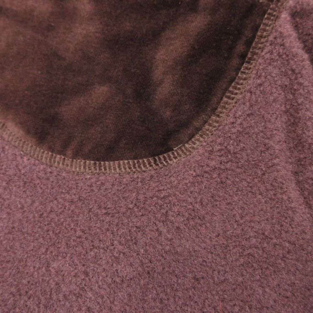 Fendi Vintage FF Logo Turtleneck Fleece Pullover Top Long Sleeve Velour 40 Brown — view 5