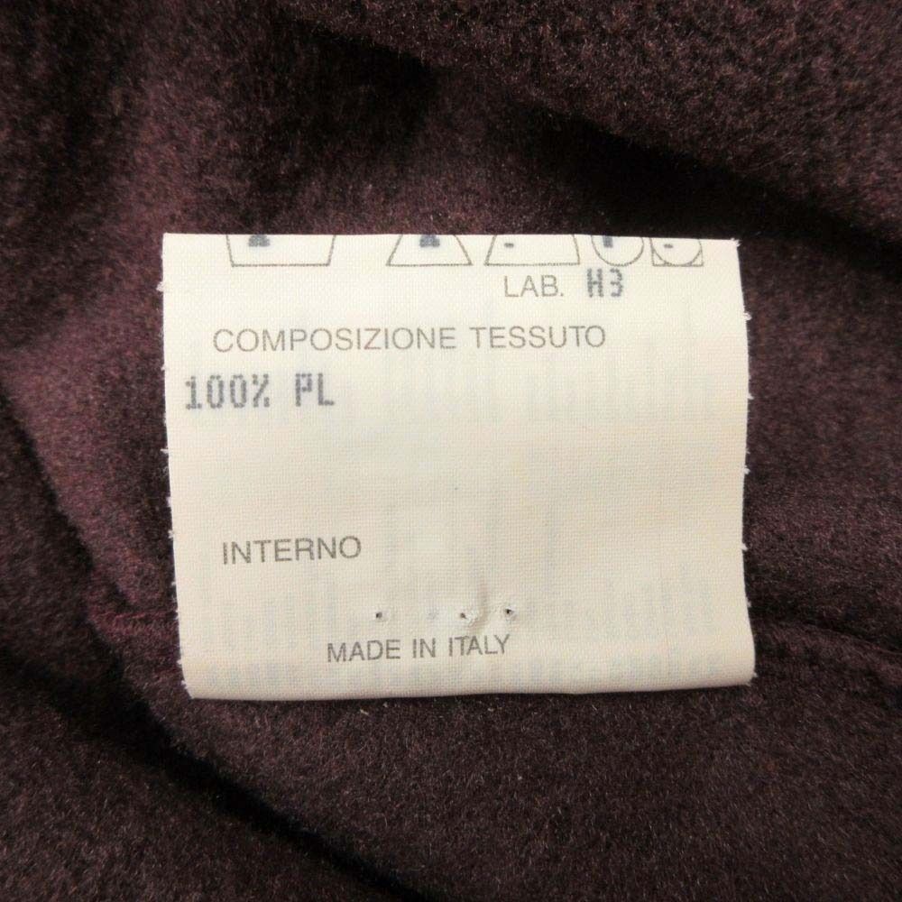 Fendi Vintage FF Logo Turtleneck Fleece Pullover Top Long Sleeve Velour 40 Brown — view 8