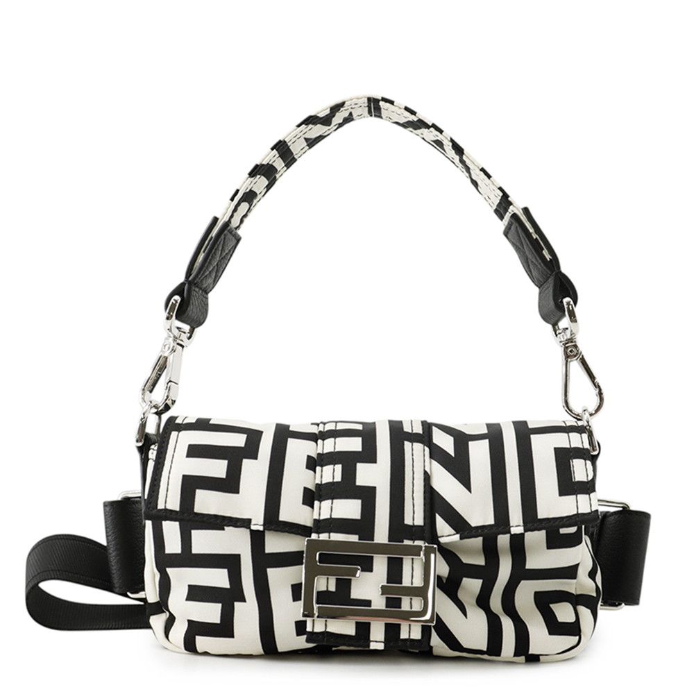 Fendi Belt Bag Zucca Bucket Mini Mark Jacobs Collaboration Nylon Black White