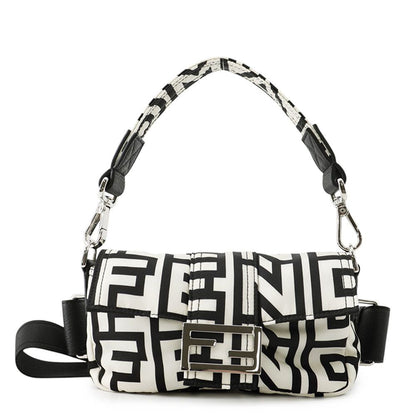 Fendi Belt Bag Zucca Bucket Mini Mark Jacobs Collaboration Nylon Black White
