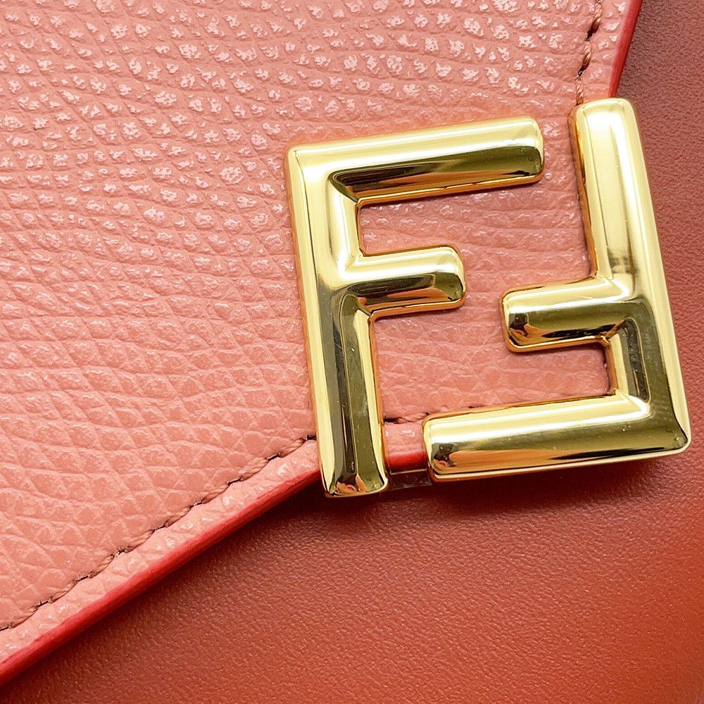 Fendi Chain Wallet FF Diamond Bicolor Leather — view 7